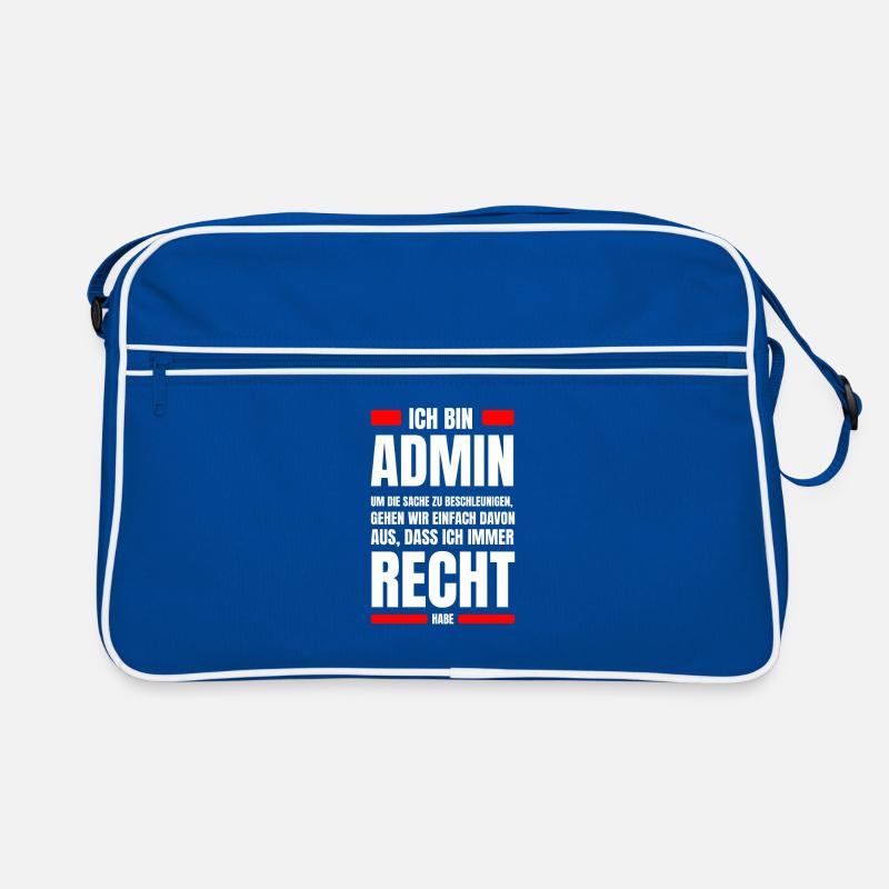Admin immer Recht Spruch IT System Administrator Retro Tasche