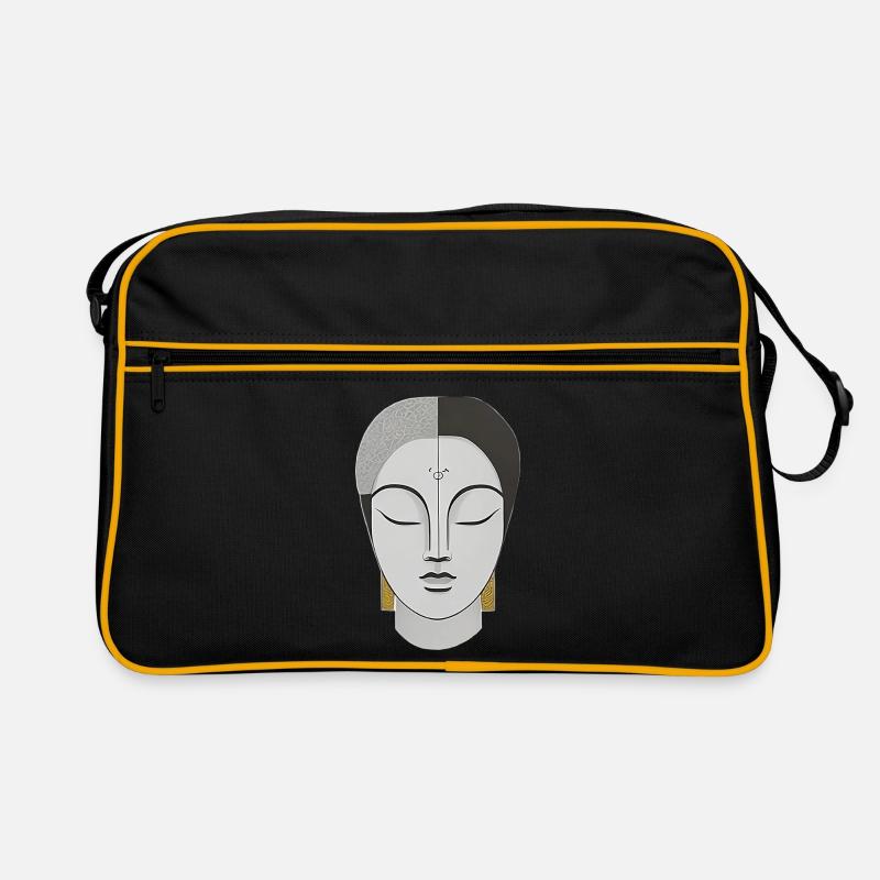 Gesicht im Boho Stil Retro Tasche