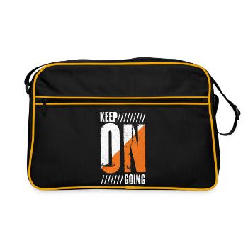 keep on going - Retro Bag - black/gold - Front