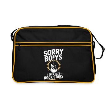 Festival Sorry Boys I Only Date Rock Stars Groupie - Retro Bag - black/gold - Front