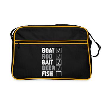 Pêcheurs Pêcheurs Pêcheurs Pêcheurs Pêcheurs Sportifs - Sac Retro - noir/or - Devant