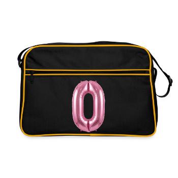 T-shirt d’anniversaire, cadeau de naissance - Sac Retro - noir/or - Devant