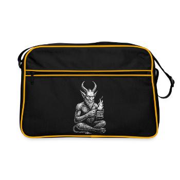 World's Okayest Overlord Coffee Vibe - Retro Bag - black/gold - Front