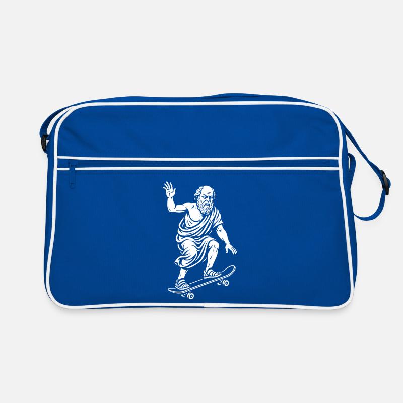 Ancient Philosopger Socrates on a Skateboard Retro Bag