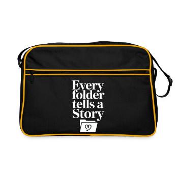 Every Folder Tells a Story - Retro Bag - black/gold - Front
