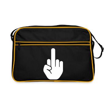 Middle finger - Retro Bag - black/gold - Front