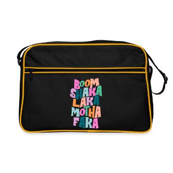 Typographie en couleurs audacieuses - Sac Retro - noir/or - Devant