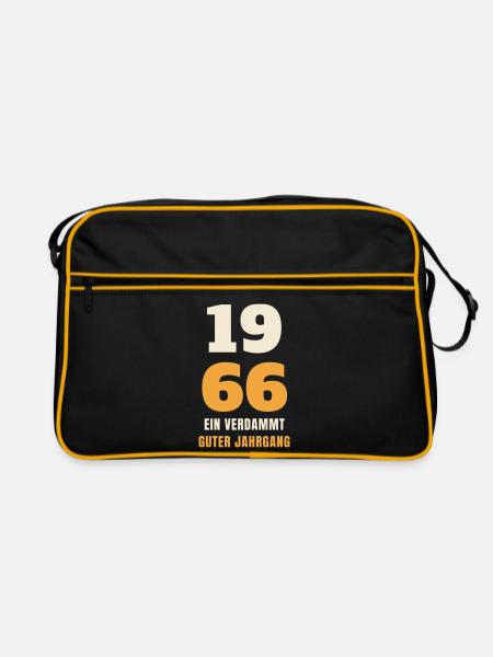 1966 Ein verdammt guter Jahrgang 60. Geburtstag - Retro Tasche - Schwarz/Gold - Vorne