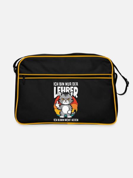 Lehrer Kann Nicht Hexen - Retro Tasche - Schwarz/Gold