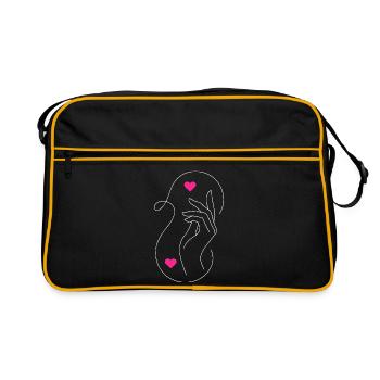 Tender Love : Hands & Hearts Design - Sac Retro - noir/or - Devant