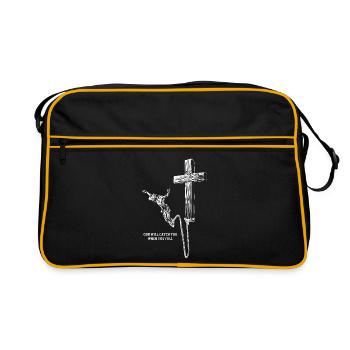 Bungee Jesus - Dieu vous rattrapera quand vous tomberez - Sac Retro - noir/or - Devant