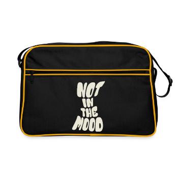 Not in the Mood - Mood - Funky - Saying - Retro Bag - black/gold - Front