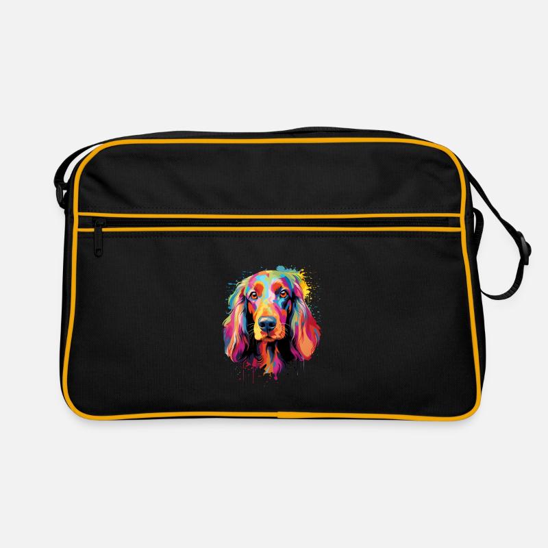 Cocker Spaniel Coloré Sac Retro