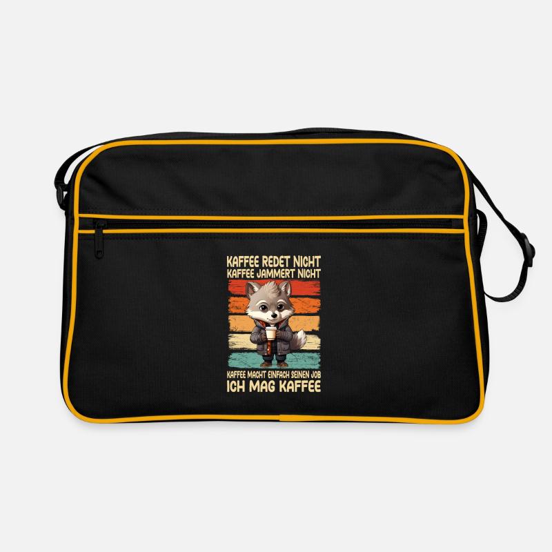 Kaffee Rede Nicht Kaffee Jammert Nicht Wolf Retro Tasche