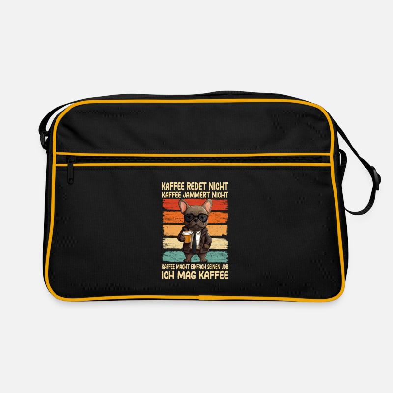 Kaffee Rede Nicht Kaffee Jammert Nicht Französsisc Retro Tasche