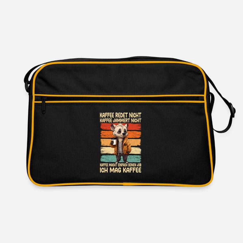 Kaffee Rede Nicht Kaffee Jammert Nicht Hyäne Retro Tasche