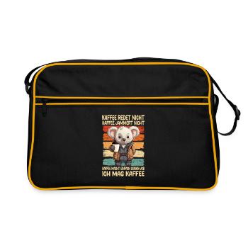 Coffee Don't Talk Coffee Don't Whine Koala - Retro Bag - black/gold - Front