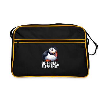 Official Atlantic Puffin Sleep Shirt - Retro Bag - black/gold - Front