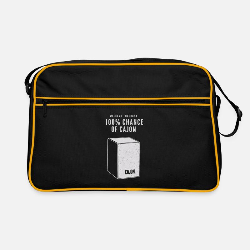 Cajon-Schlagzeuger - Retro Tasche - Schwarz/Gold