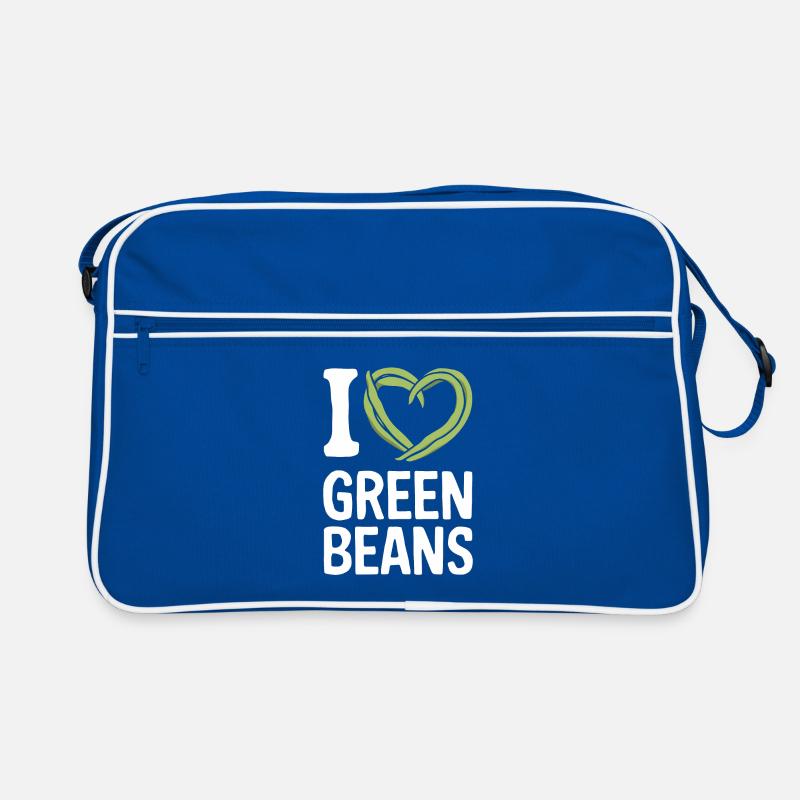 Grüne Bohnen Retro Tasche