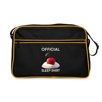 Kirsche - Retro Tasche - Schwarz/Gold - Vorne