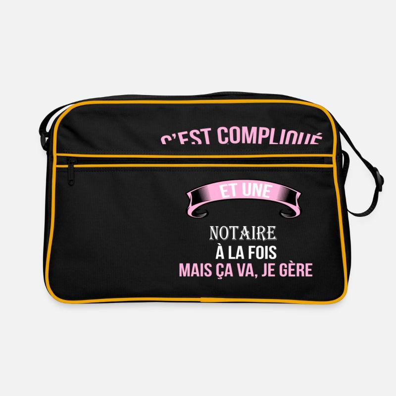 Notaire - Sac Retro - noir/or