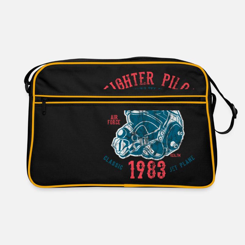 FIGHTER PILOT - fighter jet pilot motif Retro Bag
