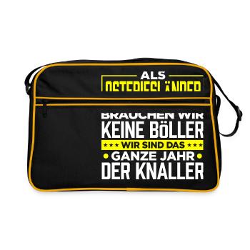 OSTFRIESLÄNDER - Böller - Retro Tasche - Schwarz/Gold - Vorne