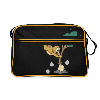 biber beaver flannelette animal animal animal9 - Sac Retro - noir/or - Devant
