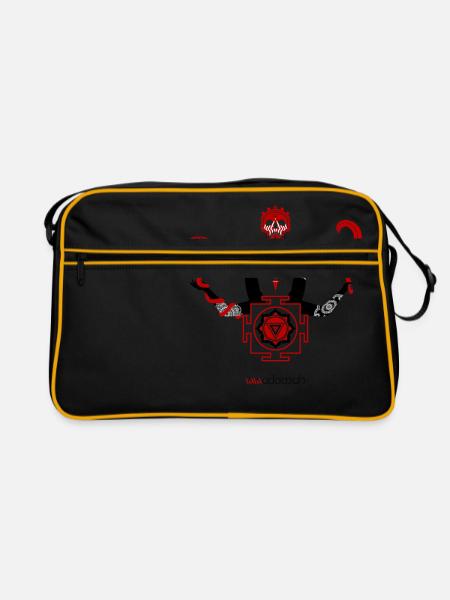 Noir déesse Kali - Sac Retro - noir/or - Devant