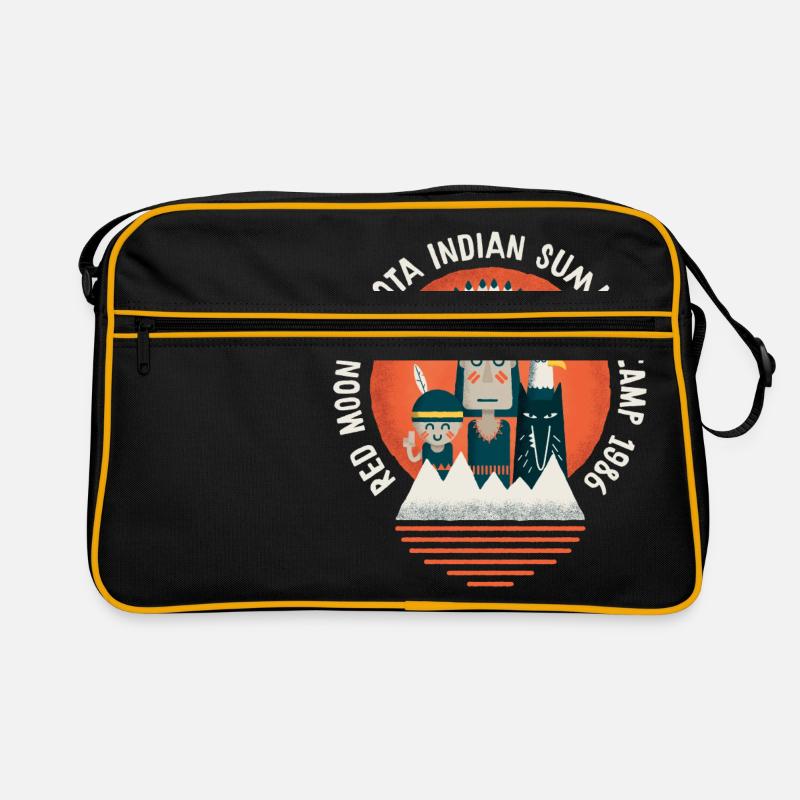 indian summer camp - Retro Bag - black/gold