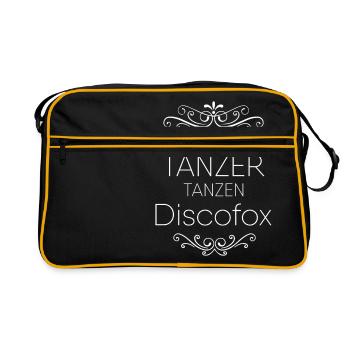 Geschenk für Discofox Tänzer - Retro Tasche - Schwarz/Gold - Vorne