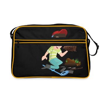Militaria Sondler Treasure hunt for WW2 relics - Retro Bag - black/gold - Front