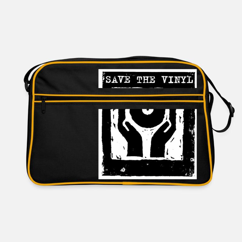 SaveTheVinyl - Retro Tasche - Schwarz/Gold