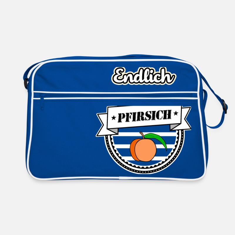 Endlich Pfirsich - 40 Vierzig sw Retro Tasche