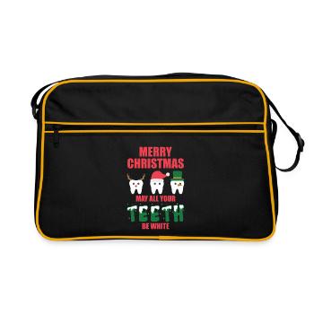 Joyeux Noël peut toutes vos dents dentaires blanches - Sac Retro - noir/or - Devant