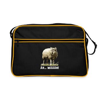 Wolf in Scharfspelz Wild Wolves Wilderness Howl - Retro Bag - black/gold - Front