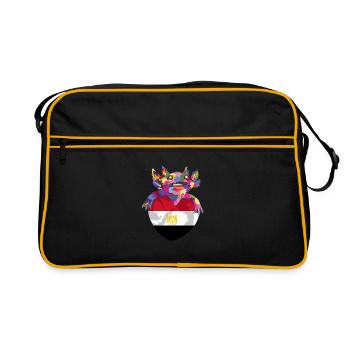 Egypte Drapeau Hurghada Afrique Drapeau Egyptien - Sac Retro - noir/or - Devant