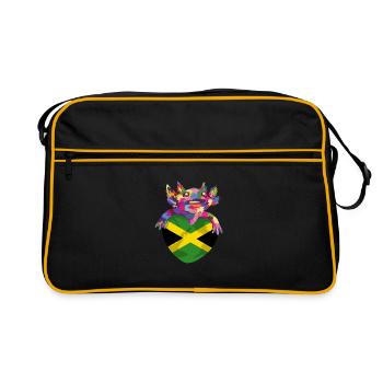Drapeau jamaïcain Drapeau jamaïcain Jamaïque Vintage - Sac Retro - noir/or - Devant
