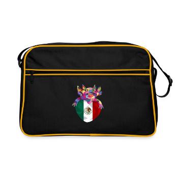 Mexique Drapeau Mexicain Drapeau Mexique Amérique du Sud - Sac Retro - noir/or - Devant