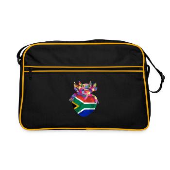 South Africa Flag Africa South African Flag - Retro Bag - black/gold - Front