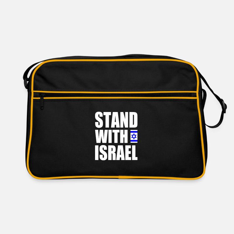 Stand with israel - Retro Bag - black/gold