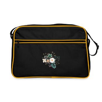 Bunch of flowers - Retro Bag - black/gold - Front