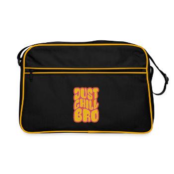 Just chill bro bunt - Retro Tasche - Schwarz/Gold - Vorne