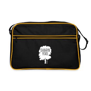 Shinrin yoku - Baignade en forêt - Méditation en forêt - Sac Retro - noir/or - Devant