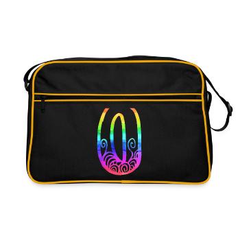 rainbow o - Retro Bag - black/gold - Front