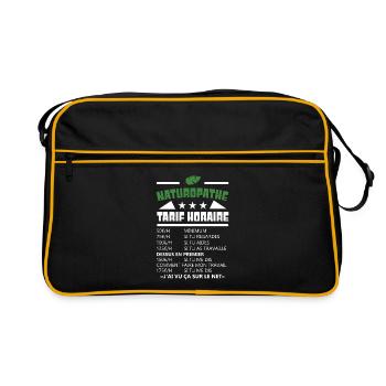 Naturopathe tarif horaire t-shirt métier - Sac Retro - noir/or - Devant