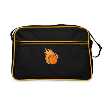 Fire basketball basketball - Retro Bag - black/gold - Front