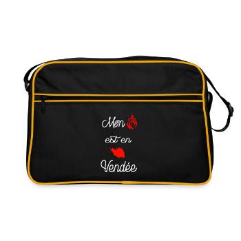 mon coeur est en vendee - Sac Retro - noir/or - Devant