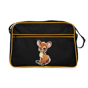 roe deer - Retro Bag - black/gold - Front